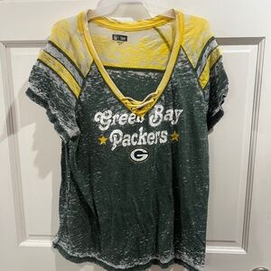 NFL Green Bay Packers Burnout Short Sleeve Shirt size 2xl
